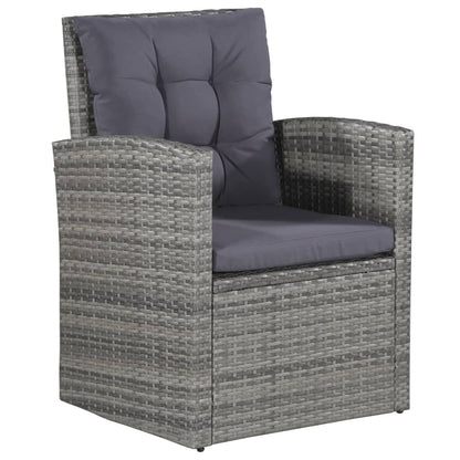 Vidaxl Set De Muebles De Jardín 6 Pzas Y Cojines Ratán Sintético Gris_3