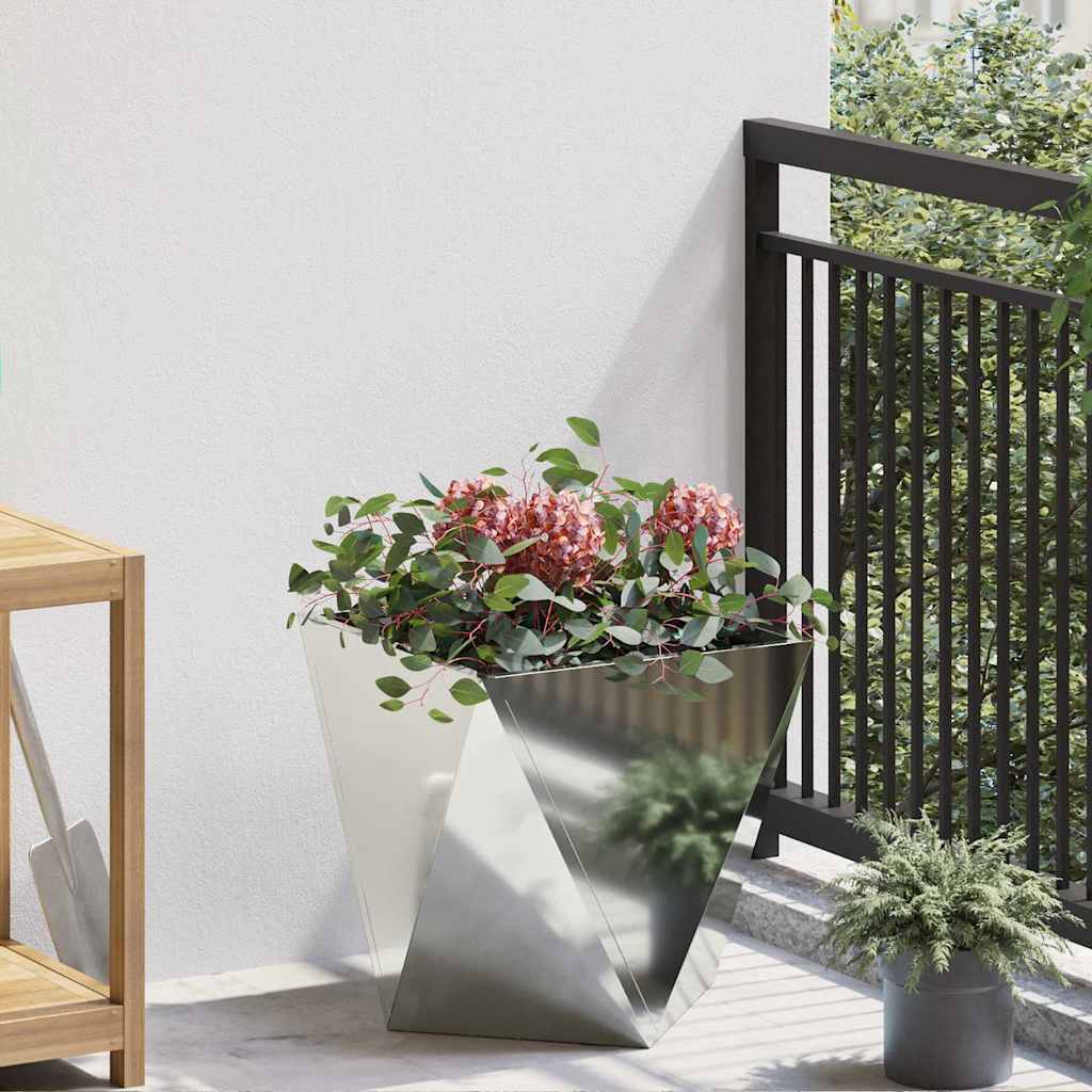 Jardinera Plateado 40 X 40 X 40 Cm Acero Galvanizado_1