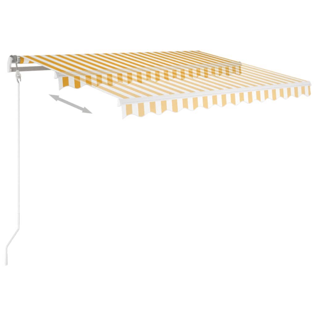 Toldo Retráctil Automático Amarillo Y Blanco 350x250 Cm_3