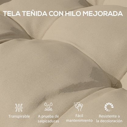 Outsunny Conjunto De Cojines Para Sillas De Comedor 48x48x10 Cm Caqui_3