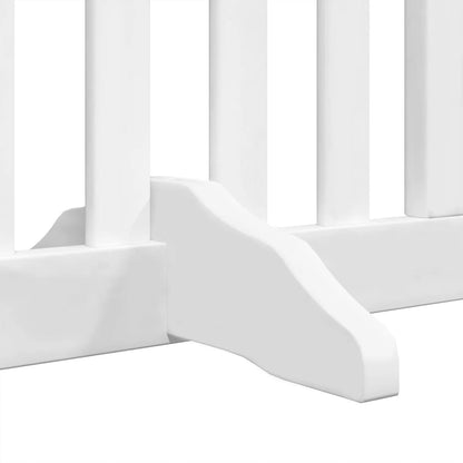 Vidaxl Puerta De Perros Plegable 6 Paneles Madera Álamo Blanca 480 Cm_4