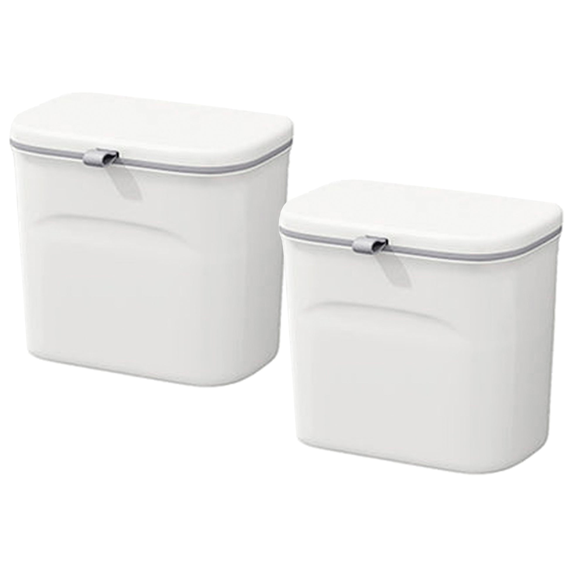 Set De 2 Cubos De Basura Multifuncionales Para Puerta O Pared De 12l Cada Uno (12l+12l)