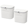 Set De 2 Cubos De Basura Multifuncionales Para Puerta O Pared De 12l Cada Uno (12l+12l)