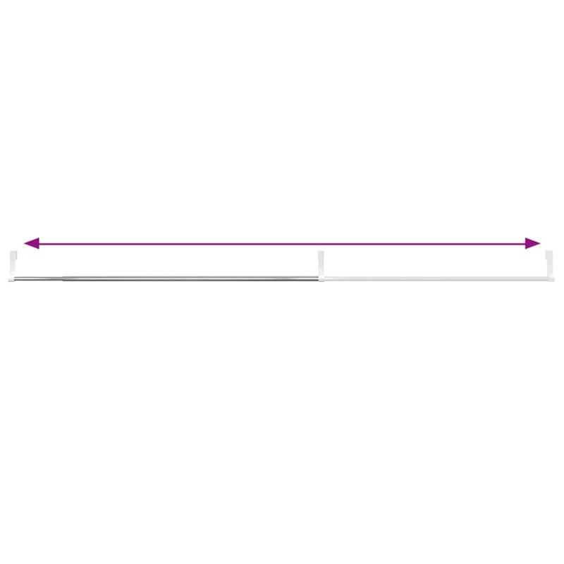 Vidaxl Rieles De Cortina 2 Uds Aluminio Blanco Y Plateado 60-105 Cm_5