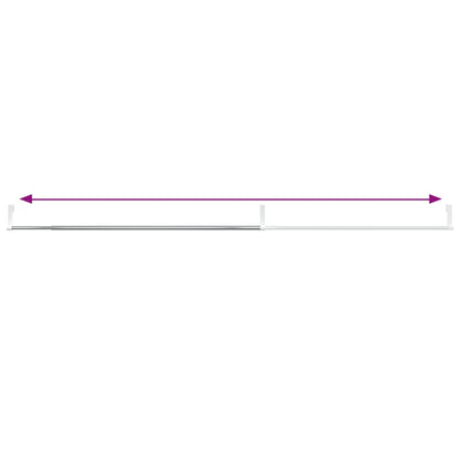 Vidaxl Rieles De Cortina 2 Uds Aluminio Blanco Y Plateado 60-105 Cm_5