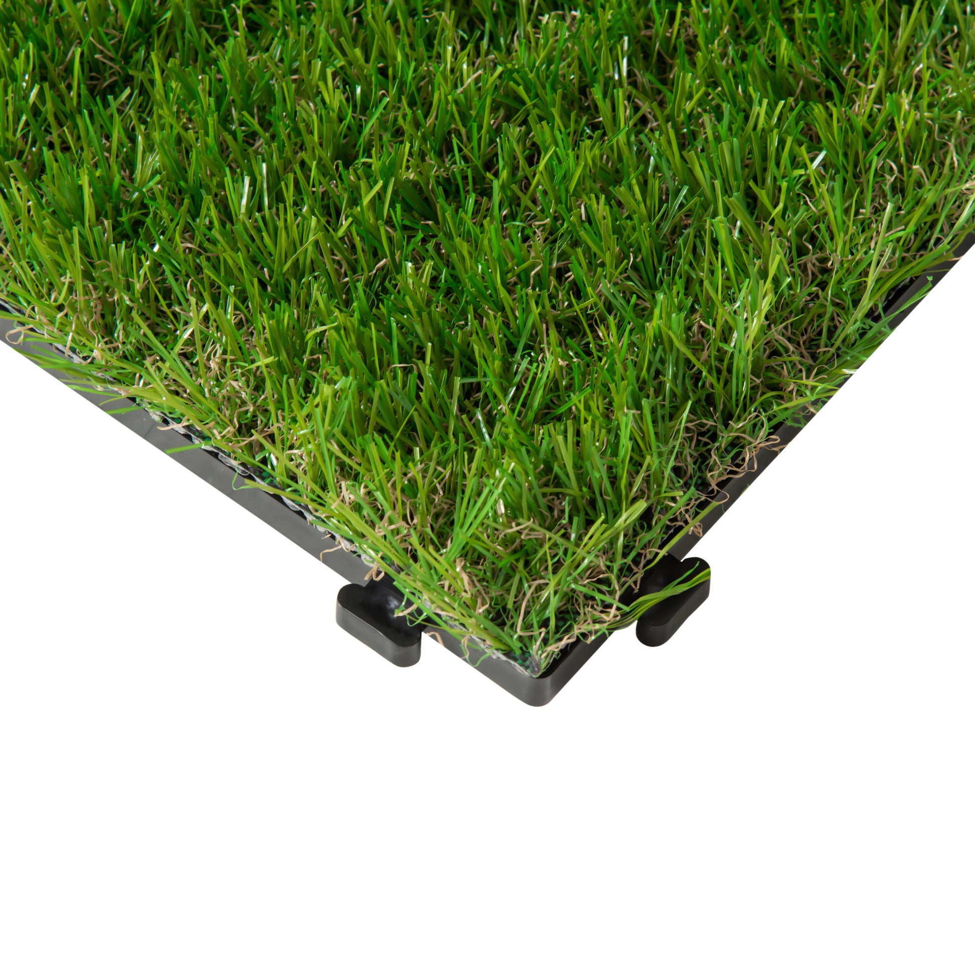 Outsunny Césped Artificial 30x30cm 10 Piezas Alfombra Estera De Hierba Sintética_4