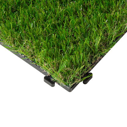 Outsunny Césped Artificial 30x30cm 10 Piezas Alfombra Estera De Hierba Sintética_4
