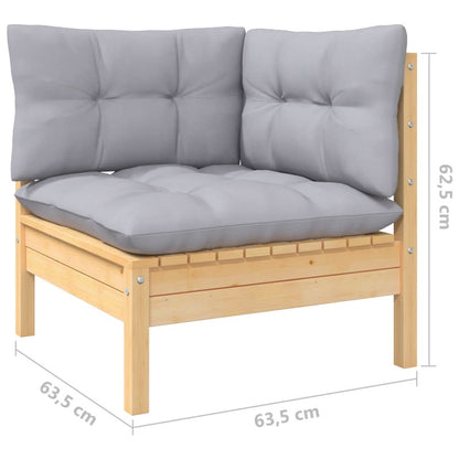 Vidaxl Juego De Muebles De Jardín 10 Pzas Y Cojines Madera Maciza Pino_5