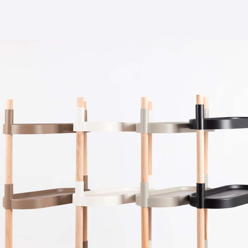 Soporte Modular Citysens De 4 Bandejas Gris Claro, Con 2 Plantas De Regalo_3