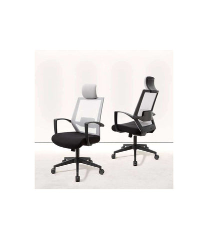 Silla Despacho Giratoria Elevable Acabado Negro/gris 63 Cm(ancho) 117-124 Cm(altura) 51cm(_0