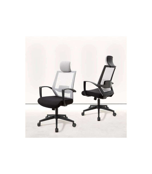 Silla Despacho Giratoria Elevable Acabado Negro/gris 63 Cm(ancho) 117-124 Cm(altura) 51cm(_0