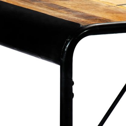 Mesa De Comedor De Madera Maciza De Mango Rugosa 180x90x76 Cm_3