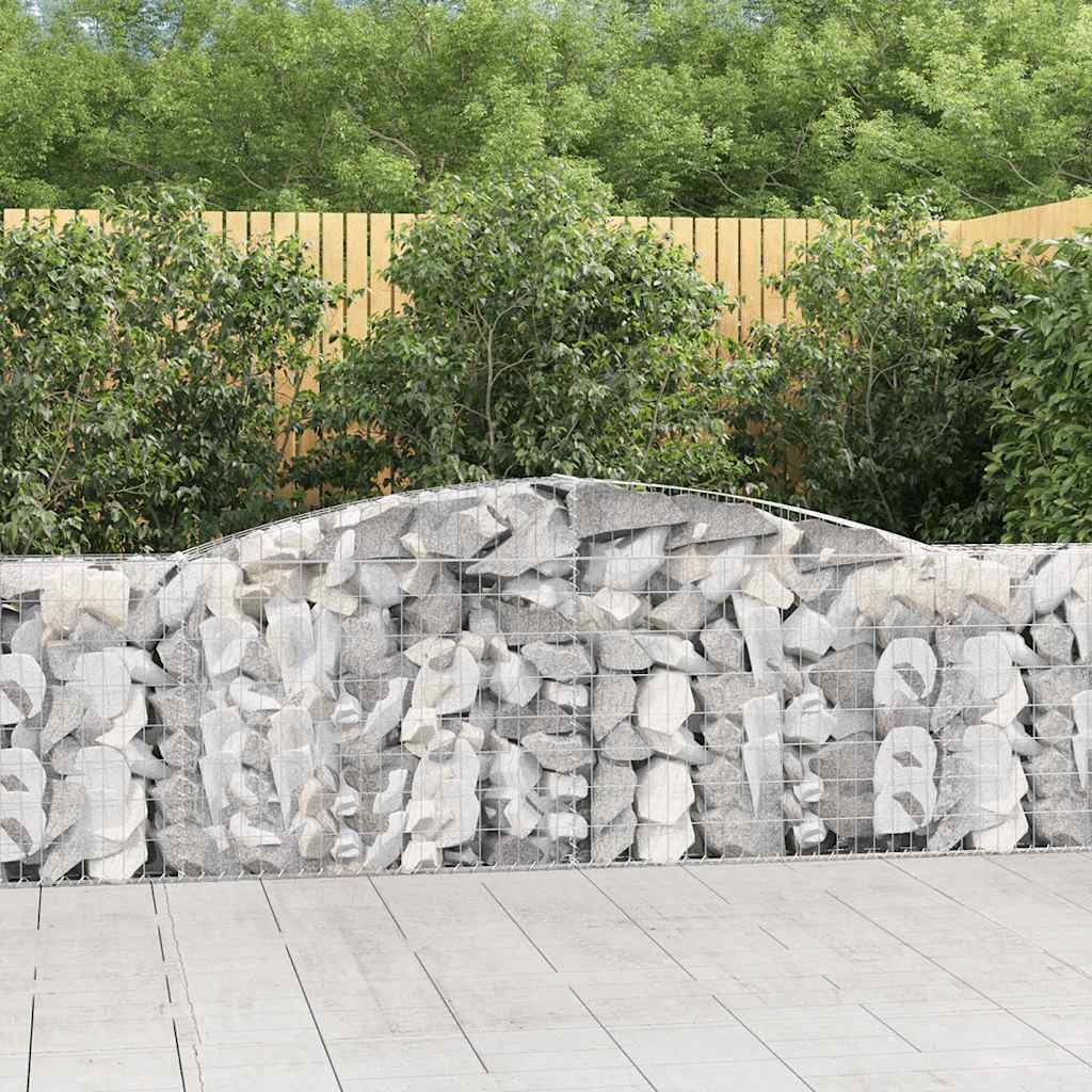 Cestas De Gaviones 20 Uds Forma De Arco Hierro 400x30x80/100 Cm_1