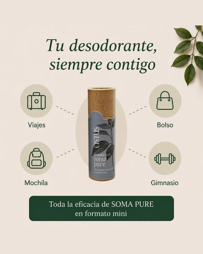 Desodorante sólido natural sin aluminio y sin perfume para piel sensible | SOMA PURE Viaje 10 ml_1