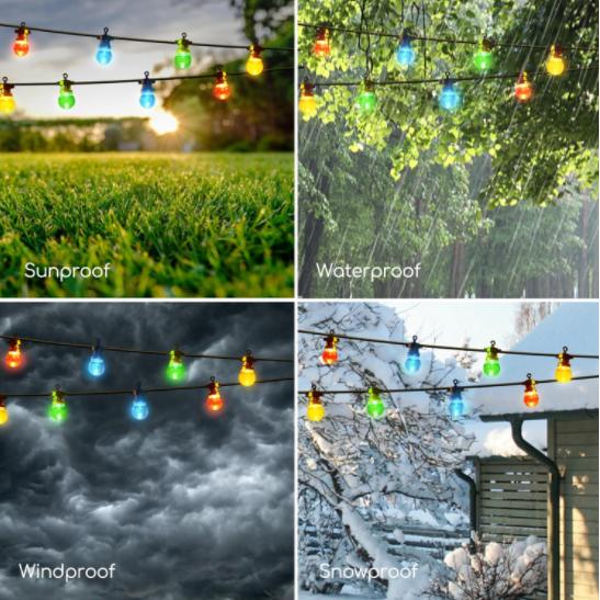 Aigostar Guirnalda de 10 bombillas de colores LED 6W 8m. interior y exterior