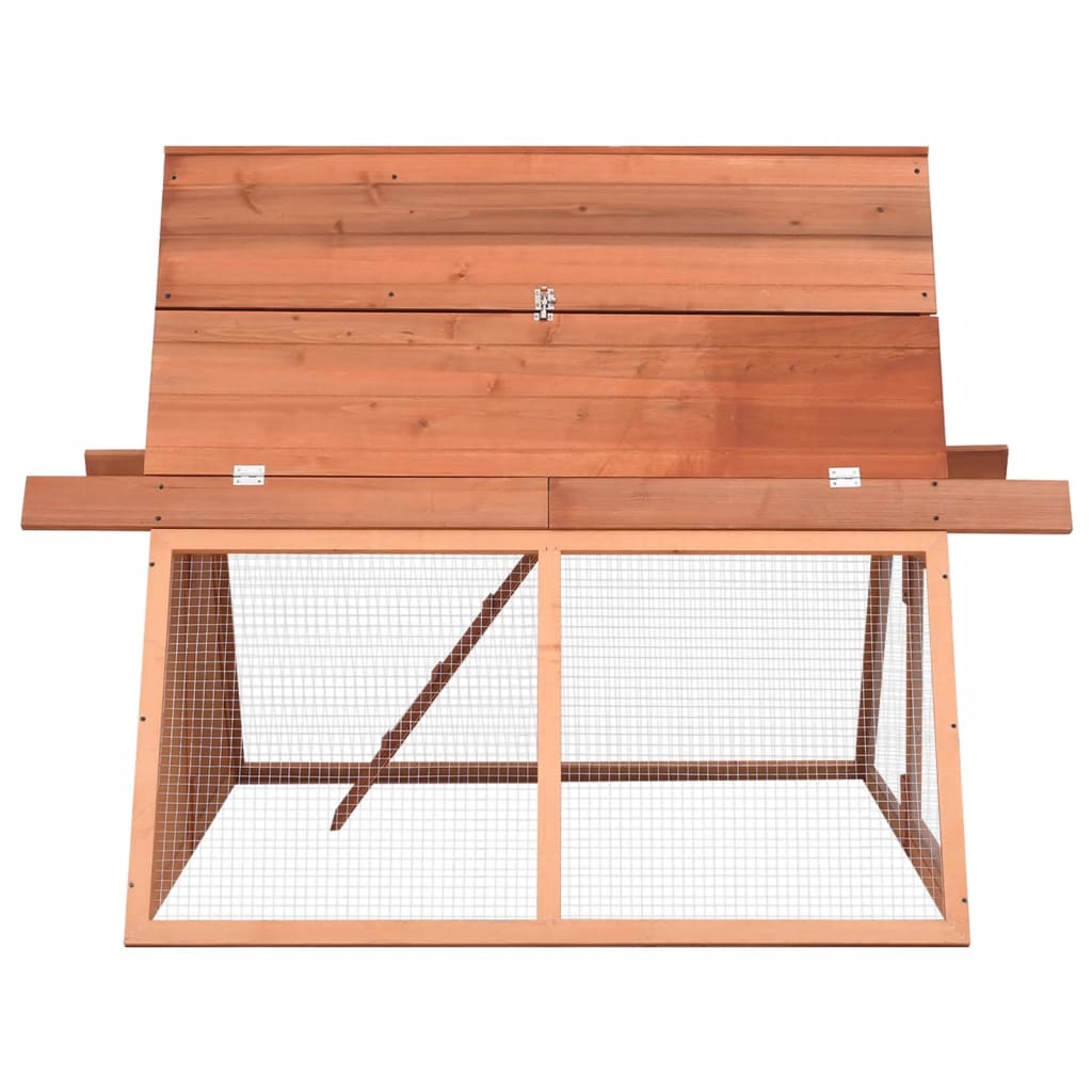 Conejera De Madera Maciza De Abeto 152x127x109,5 Cm_3