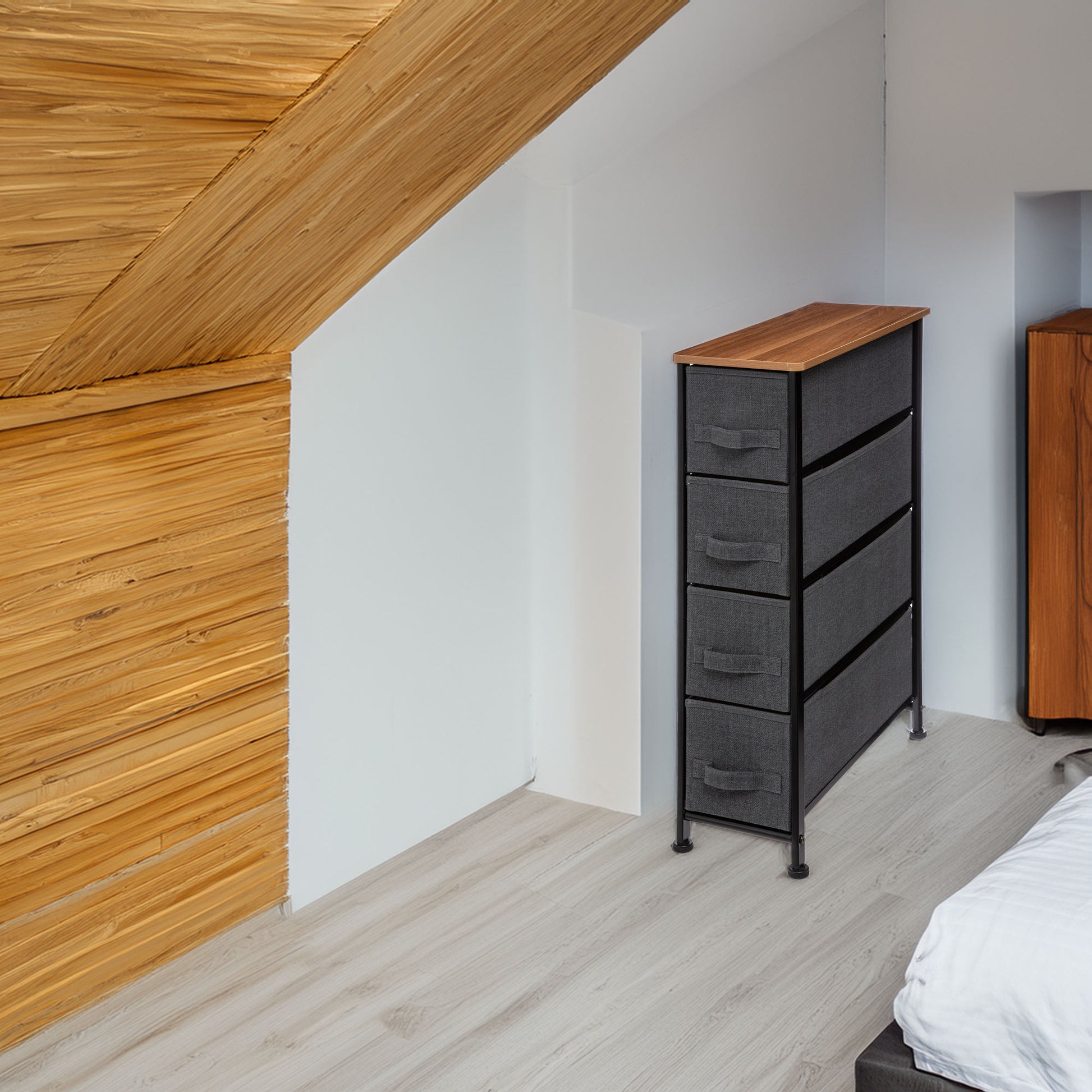 Wellhome Almacenaje 4 Cajones Gris Oscuro_3