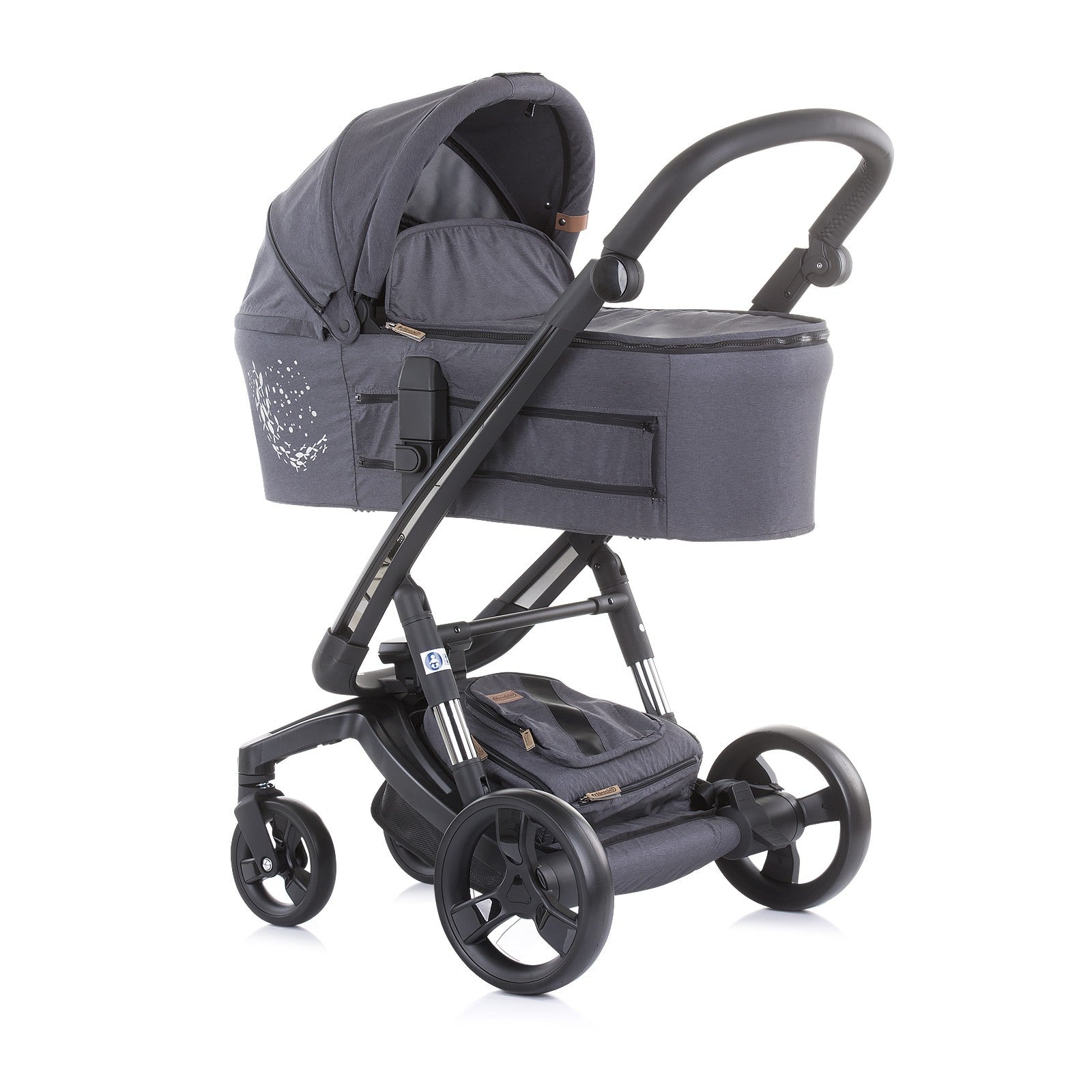 Carrito De Bebé Tres Piezas Electra Black Chasis Silver_1