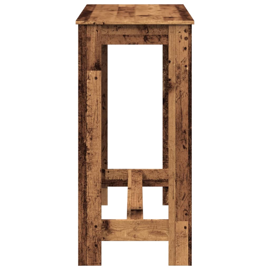 Mesa Alta De Bar Madera Ingeniería Envejecida 102x50x103,5 Cm_3