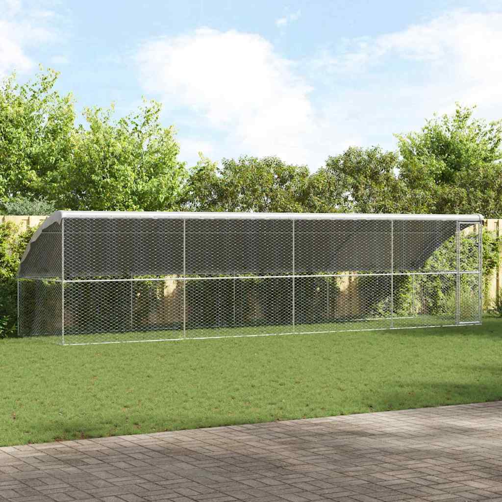Refugio Para Perros 4 Pcs Plateado 8 X 2 X 2 M_1