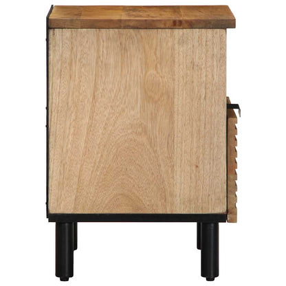 Mesitas De Noche 2 Uds Madera Maciza De Mango Marrón 40x33x46cm_3