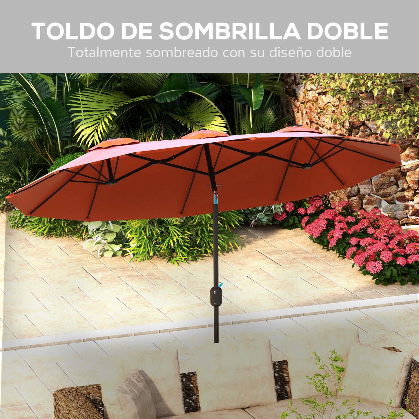 Outsunny Sombrilla Doble 2_4