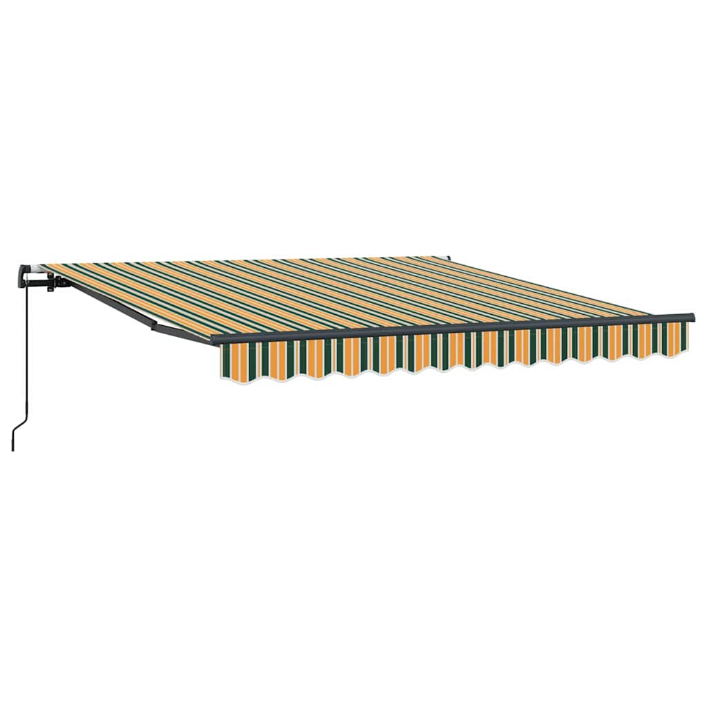 Toldo Retráctil Verde Y Amarillo 350 X 250 Cm_0