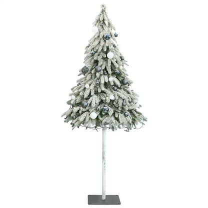 Vidaxl Árbol De Navidad Artificial Con 150 Leds Bolas Y Nieve 150 Cm_3