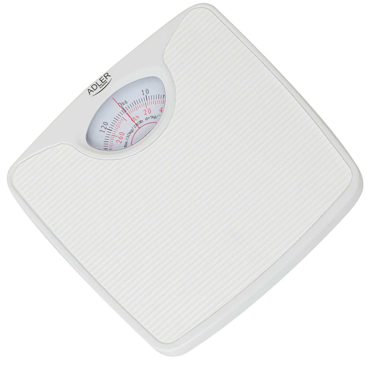 Báscula Analógica De Baño, Precisión, Mecánica, Medición Hasta 130 Kg, Sin Pilas, Fácil Uso Adler Ad8151w Blanco_0