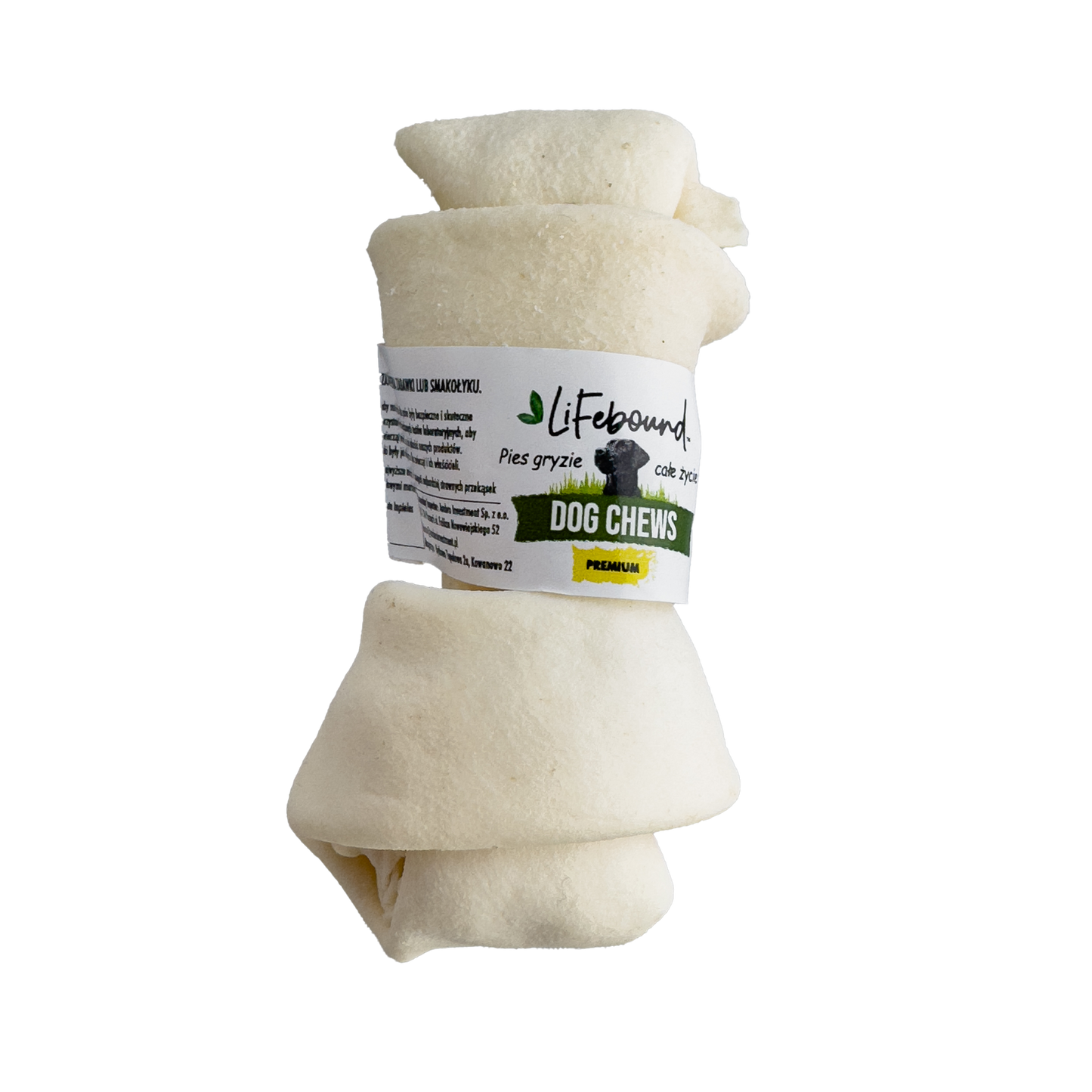 Lifebound - Hueso Masticable Natural Para Perros De Piel De Ternera En Forma De Hueso Sabor Natural - 10 Pzas - S