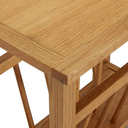 Mesa Revistero Madera Maciza De Roble 45x27x42 Cm_3