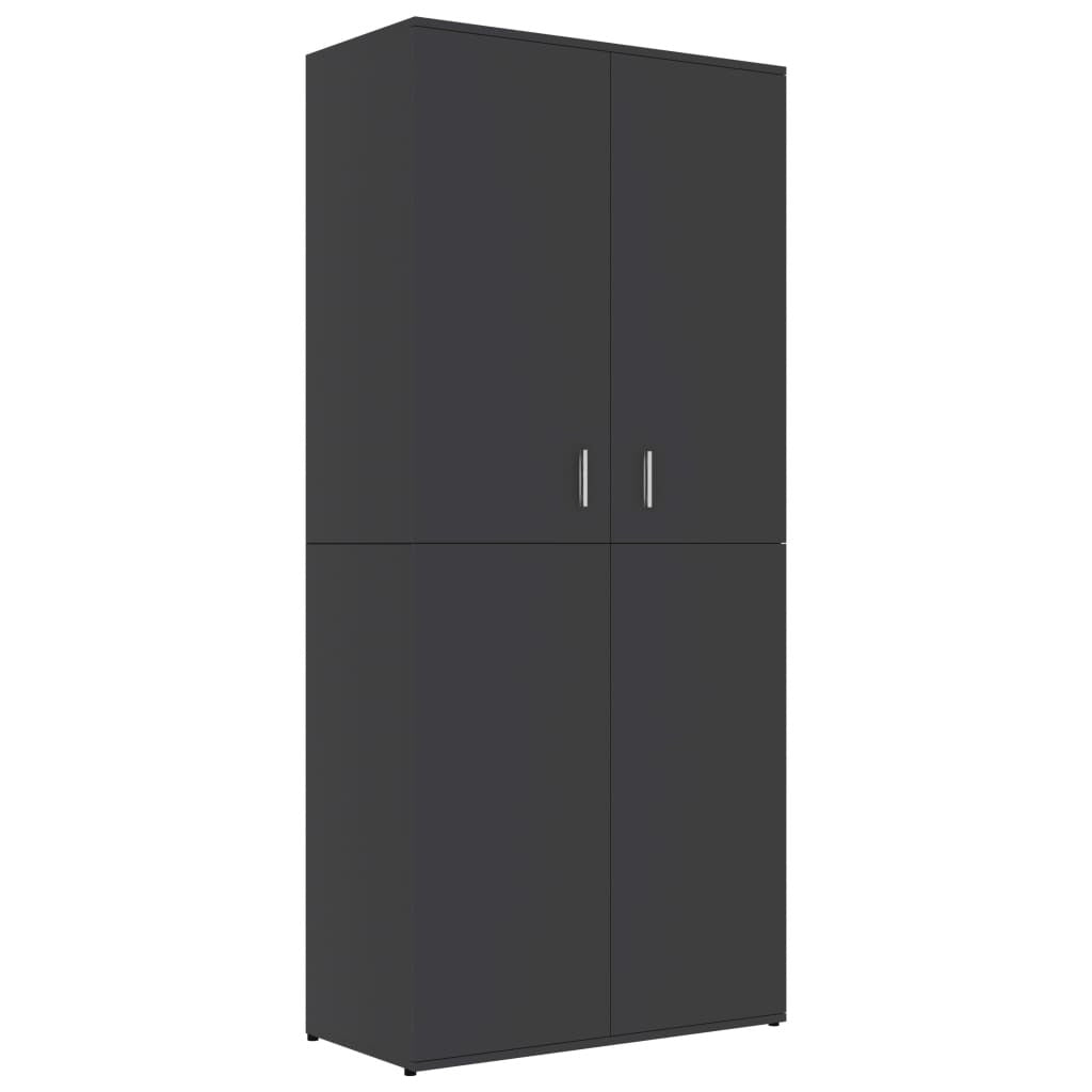 Vidaxl Mueble Zapatero De Madera Contrachapada Gris 80x39x178 Cm_0
