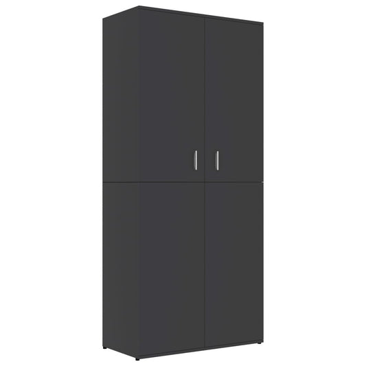 Vidaxl Mueble Zapatero De Madera Contrachapada Gris 80x39x178 Cm_0