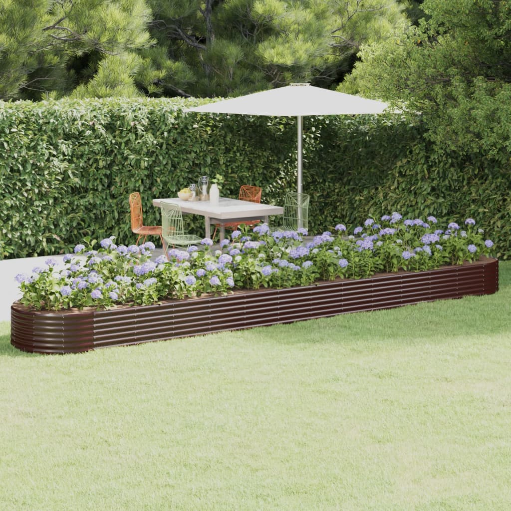 Jardinera Arriate Acero Galvanizado Marrón 544x100x36cm_1