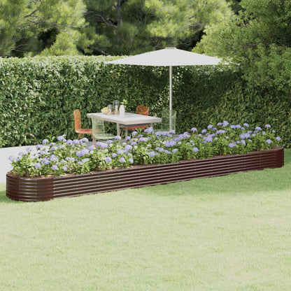 Jardinera Arriate Acero Galvanizado Marrón 544x100x36cm_1