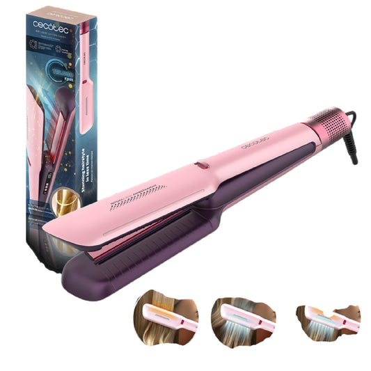 Cecotec Plancha De Pelo Con Aire Air Lisse Cotton Candy. 600w, Protege El Cabello, Tecnología Iónica, Keratina Y Aceite_0