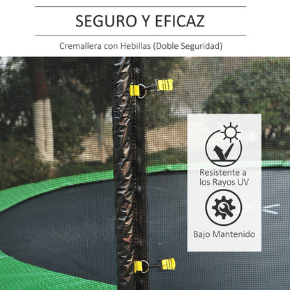 Homcom Red De Seguridad De Reemplazo Para Trampolín Redondo Ø366 Cm Negro_5