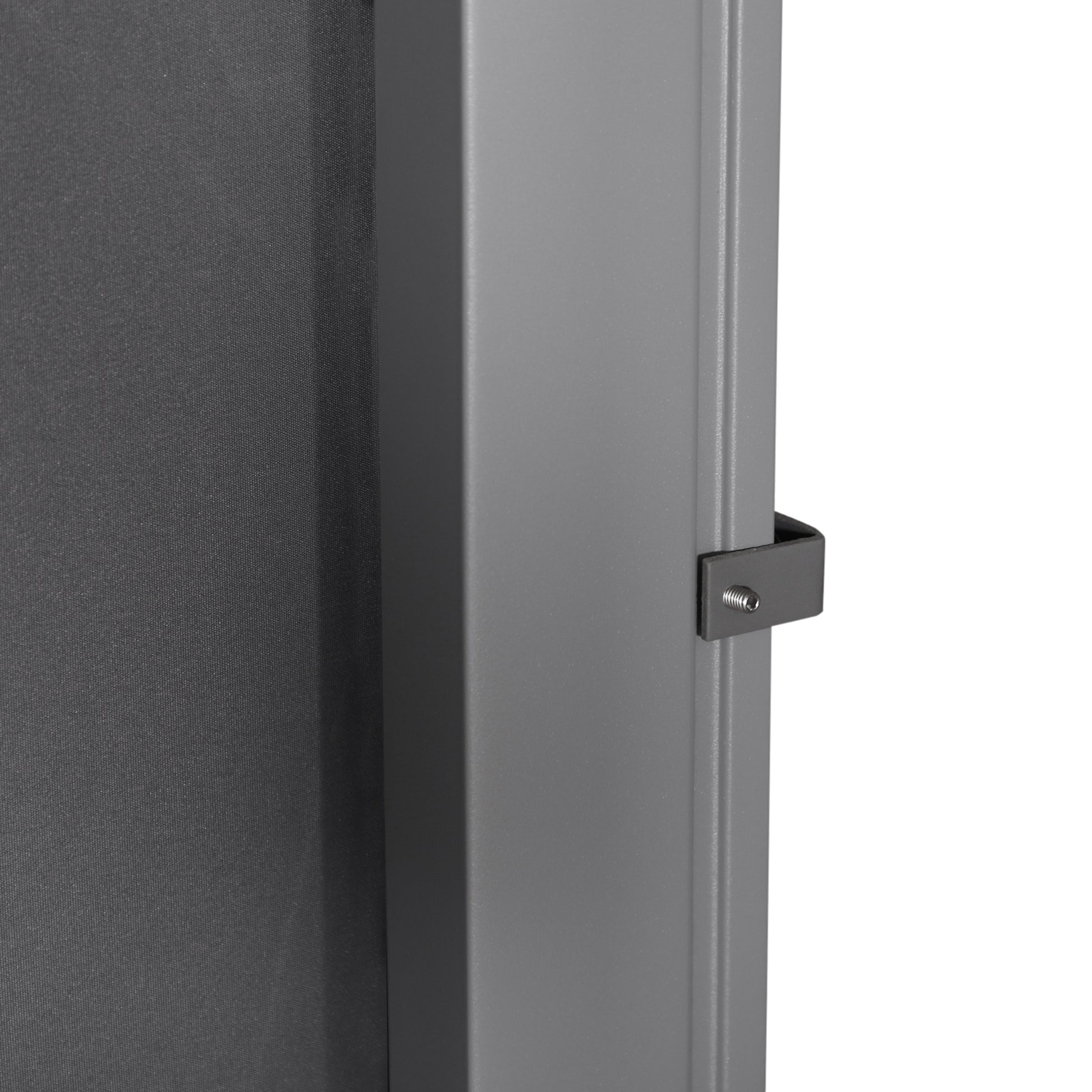 Outsunny Toldo Lateral Retráctil 300x180 Cm Pantalla Enrollable Para Jardín Gris_4