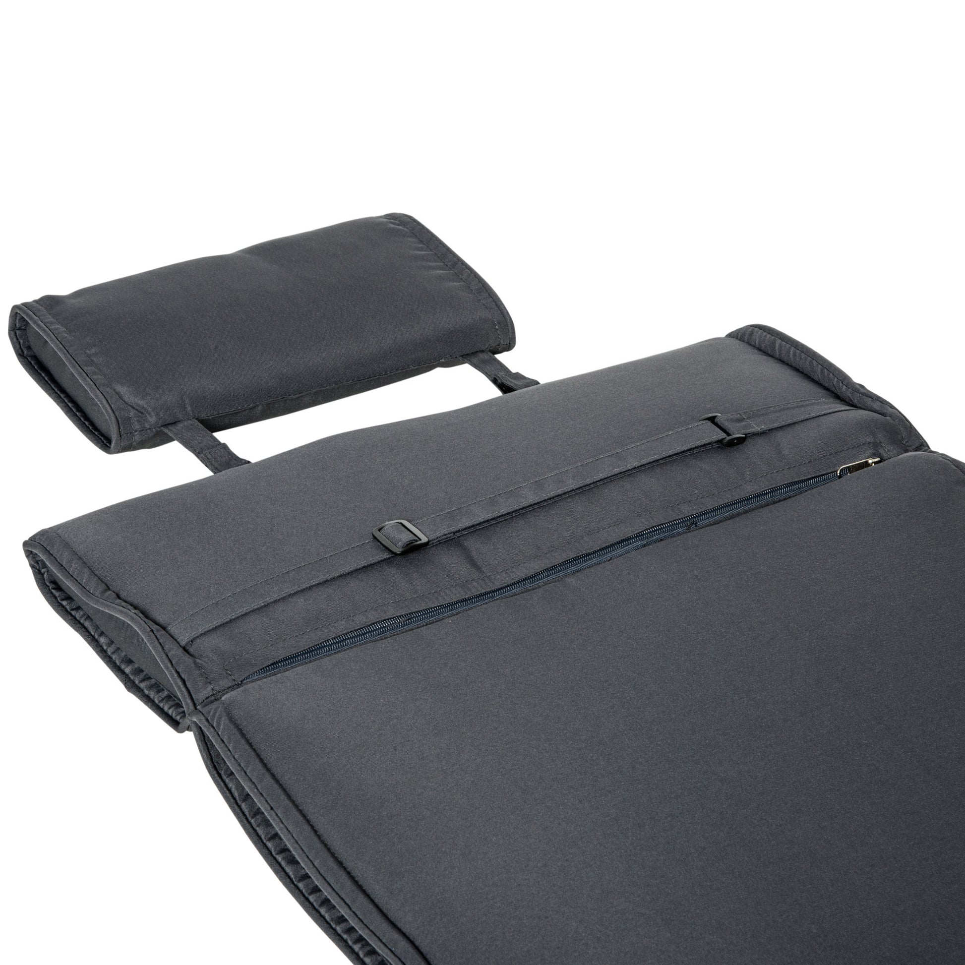 Outsunny Cojín Tumbona Exterior Solo 198x53x5cm Con Reposacabezas Gris_3