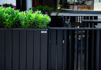 Jardinera Alta De Madera Autoportante 100x34,5x80 Cm Ebony Black Hortalia_4