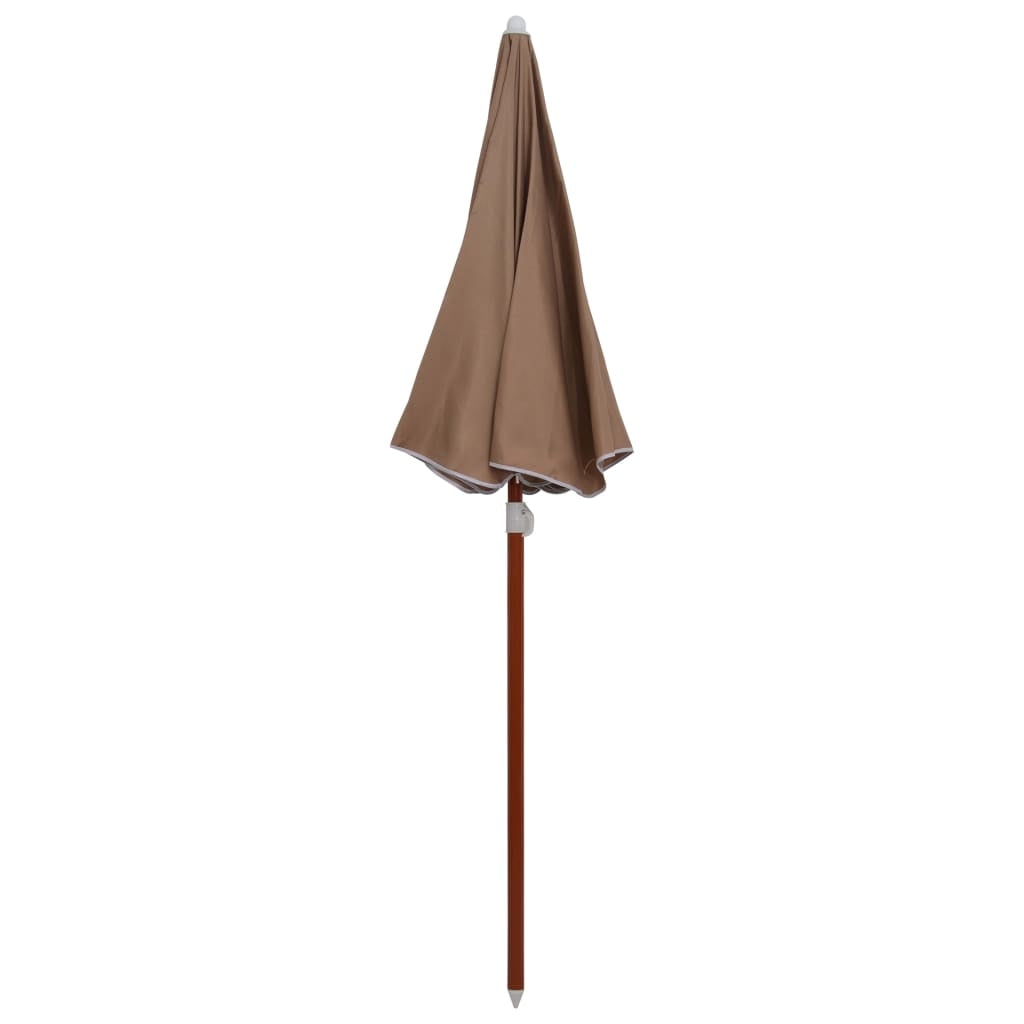 Vidaxl Sombrilla De Jardín Con Palo De Acero Taupe 180 Cm_1