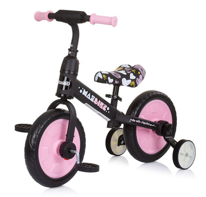 Bicicleta Infantil Con Pedales Y Ruedines Max Bike Pink_0