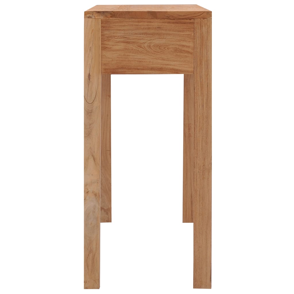 Mesa Consola De Madera Maciza De Teca 110x35x75 Cm_3