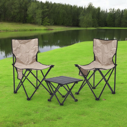 Set De Camping 2 Sillas + Mesa Plegable