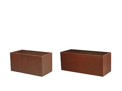 Jardinera Rectangular Acero Corten / Unidad / 80x40x40 Cm_1