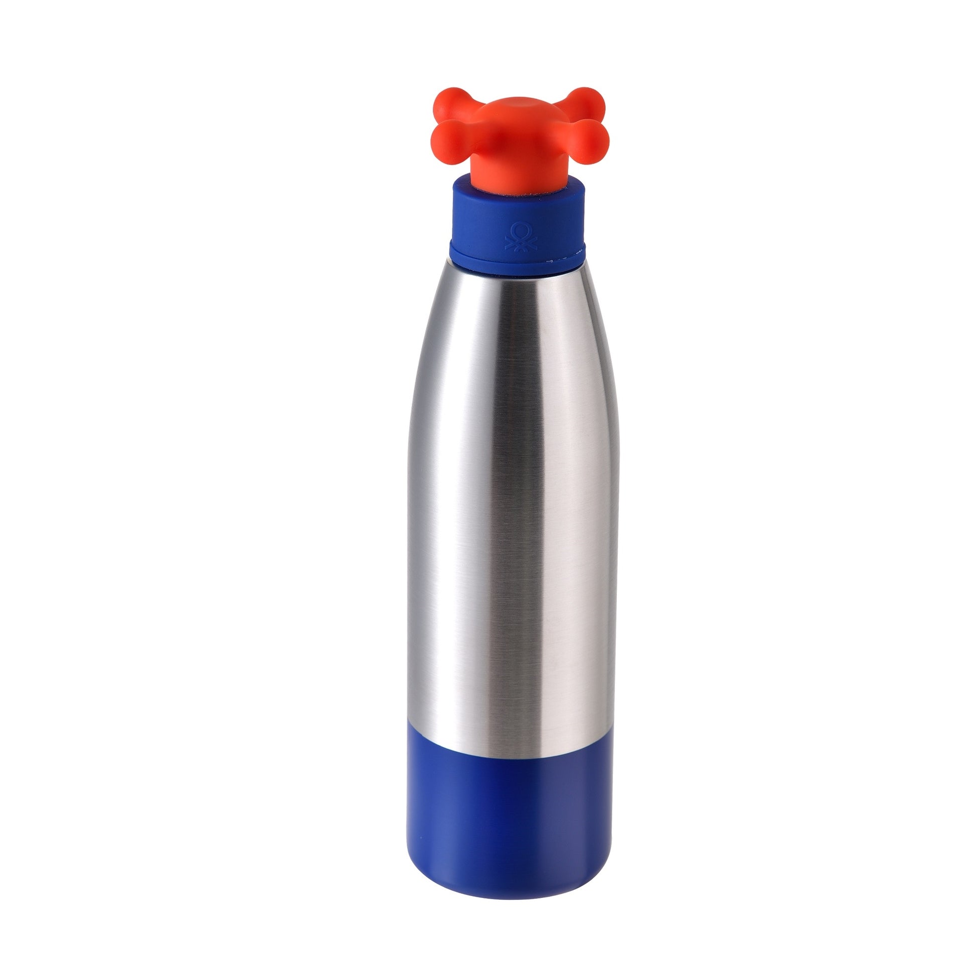 Botella De Agua De Pared Única 500ml Ss Con Tapa De Grifo Azul Kids Be_1