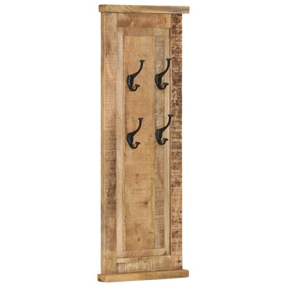 Percheros 2 Unidades Madera Maciza De Mango 38x100 Cm_0
