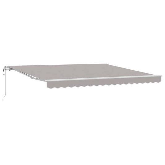 Toldo Retráctil Gris Claro 400 X 350 Cm Tela Y Aluminio_0