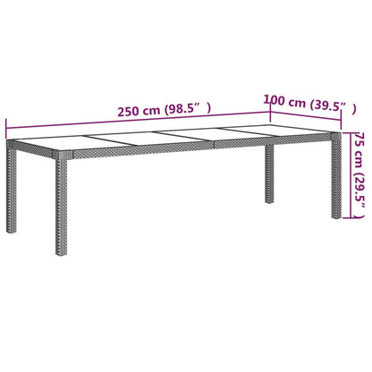 Vidaxl Set De Comedor De Jardín 11 Pzas Y Cojines Ratán Sintético Gris_5