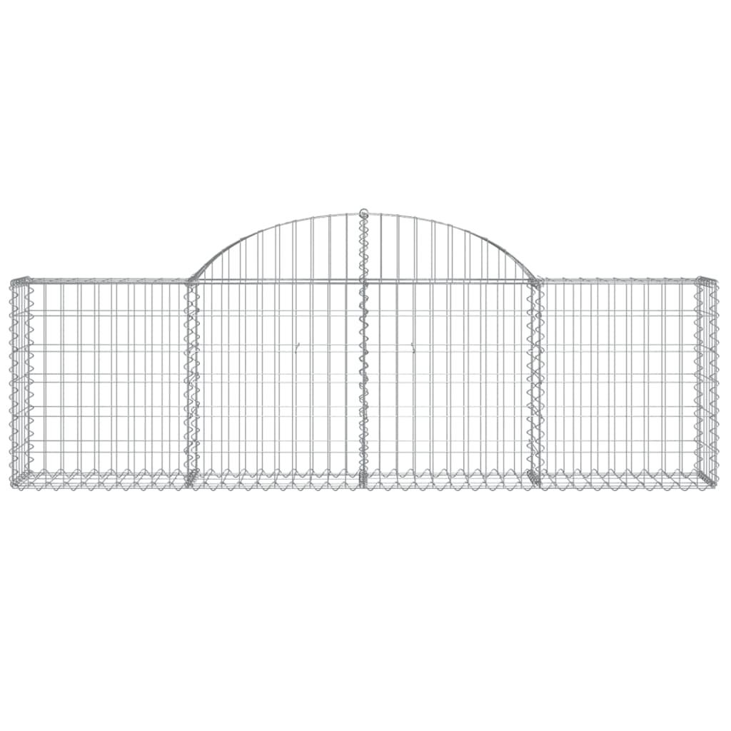 Cestas De Gaviones 25 Uds Forma De Arco Hierro 200x30x60/80 Cm_3